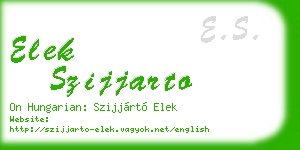 elek szijjarto business card
